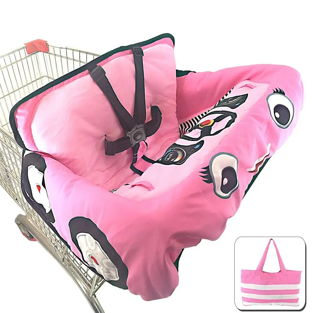 Новая детская магазинная Тележка для покупок Подушка к обеденному стулу Защитная переносная подушка для путешествий - Цвет: 02