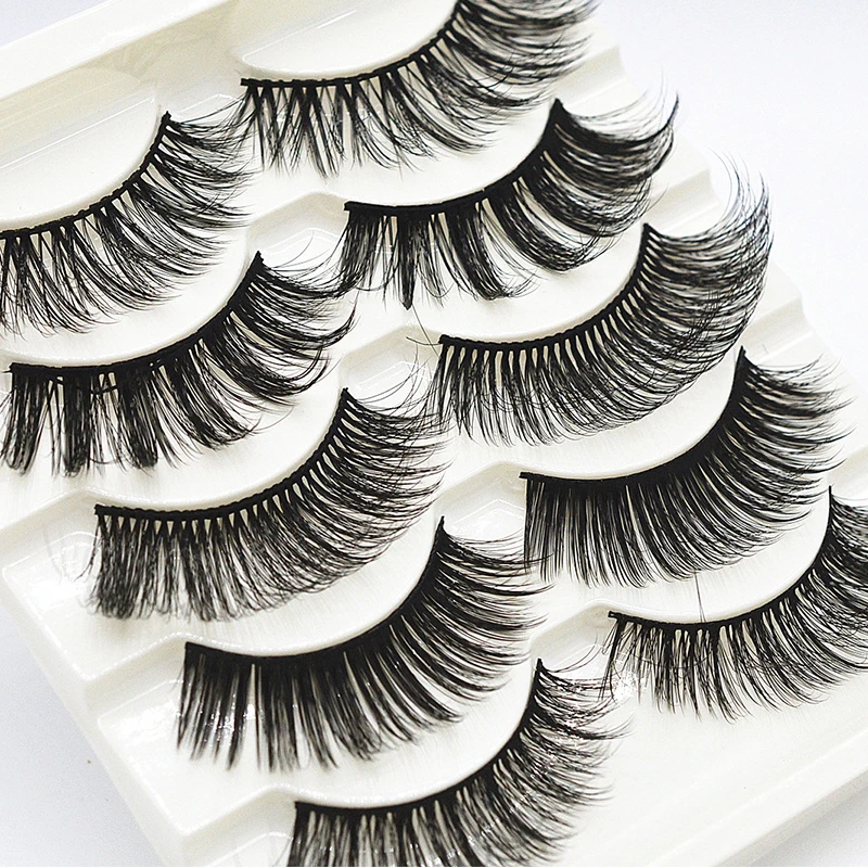 

6 pairs Magic 3D Black Fake Eyelashes Makeup Individual Cluster Eye Lashes Grafting Fake False Eyelashes Glamorous Natural Look