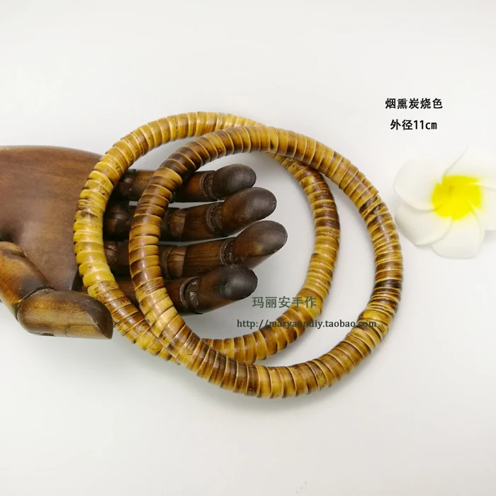 Бамбуковая рамка для сумки кошелька из ротанга 15 см ручка Diy аксессуары