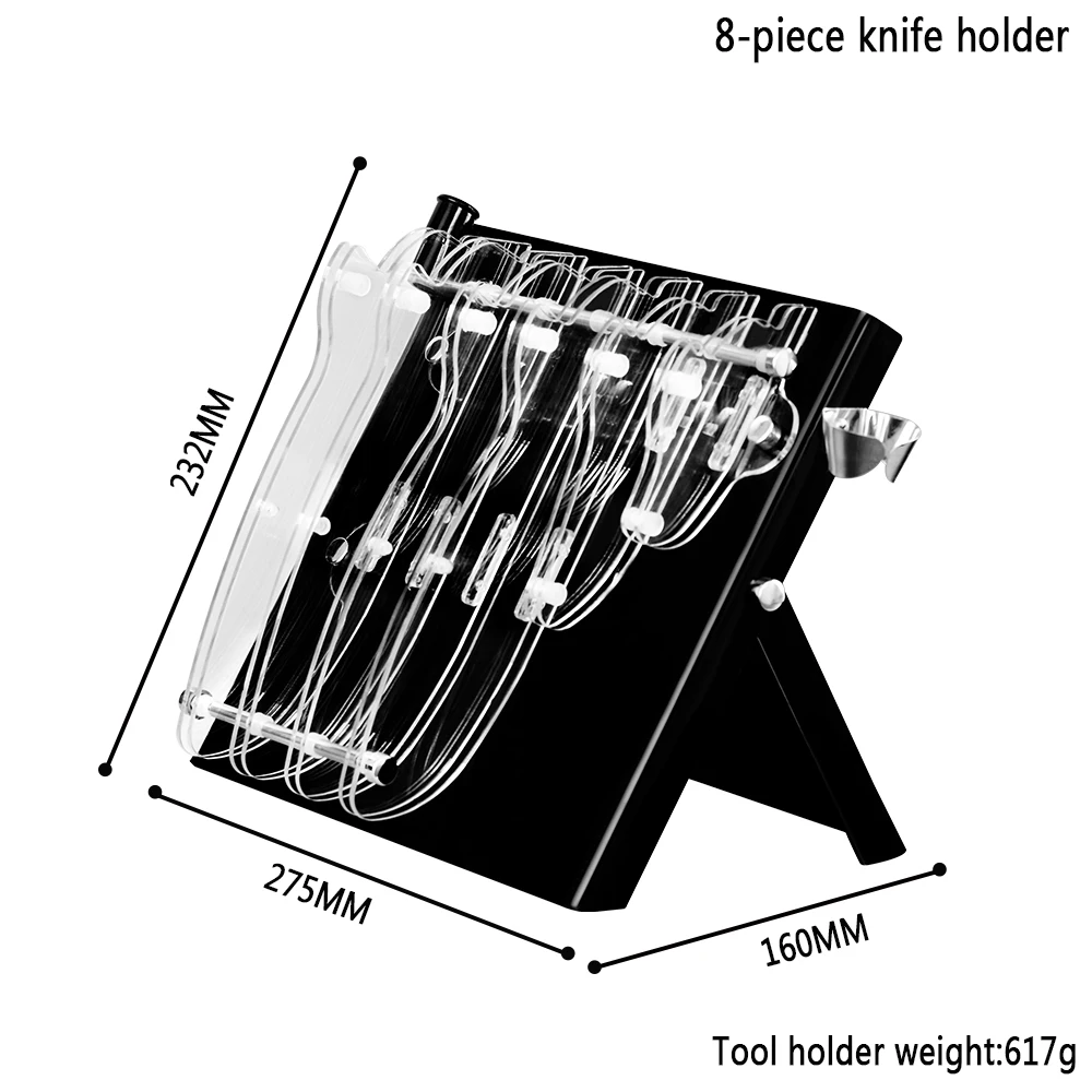 Sowoll акриловая подставка для ножей 8 шт. набор из нержавеющей стали точилка для кухонных ножей стержень Овощечистка кухонная подставка инструменты аксессуар
