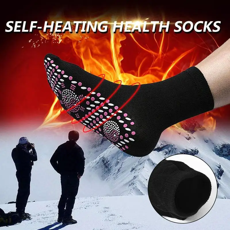 Winter Warm Foot Care Socks Tourmaline Magnetic Socks Therapy Comfortable And Breathable Massager Self-heating Health Care Socks