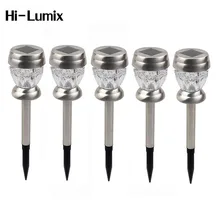 Hi-Lumix 5 шт./лот солнечное светодиодное освещение сада RGB/белый/синий цвет Открытый Пейзаж/путь/газон украшение аварийный свет