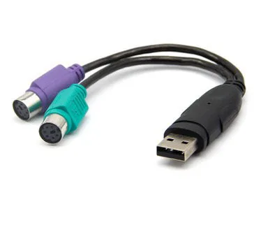 USB к PS2 кабель адаптер с чипом для мыши/клавиатуры/сканера Plug and Play 15 см|usb to ps2|usb ps2