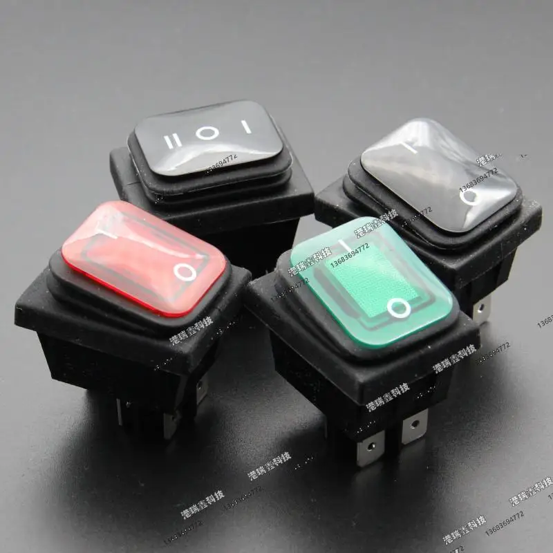 Sa Power Switch Rleil Rocker Switch Dpst Black Water And Oil Repellency Big Ship Rl2 P 21 Bb Green Red 4p 50pcs Lot