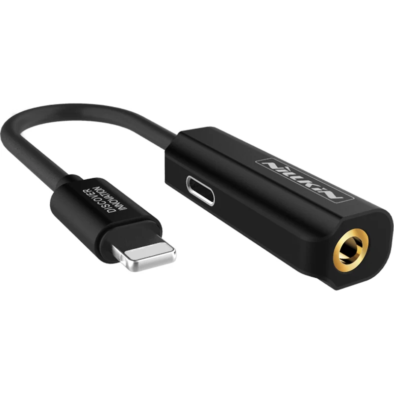 Nillkin 2 in 1 cable for Apple lighting to 3 5mm Headphone Jack Adapter for iPhone x 7 8 plus audio converter charging music