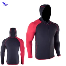 Весна мужские быстросохнущие толстовки для бега Лоскутные майка эластичные спортивные фитнес толстовки с капюшоном Спортивная одежда для бега на молнии