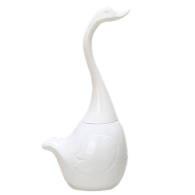 

Ceramic Plastic Swan Toilet Brush Holder Creative Bathroom Funny Household Cleaning Tool Cleaning Brush