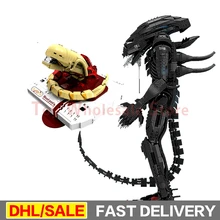 XingBao 04001 04002 настоящий креативный фильм «чужой» набор роботов детские строительные блоки кирпичи игрушка leping игрушки модель leingesly