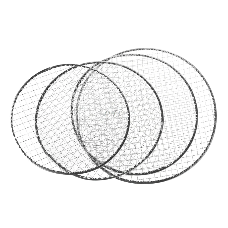 26cm Disposable BBQ Barbecue Grill Basket Mesh Wire Net Meat Fish Vegetable Tool Hot Kitchen Cooking Rotisseries Accessory