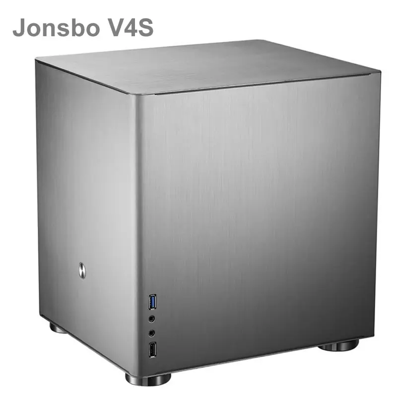  Jonsbo V4 Silver Aluminum Mini ITX MATX computer Case USB3.0 game small chassis V4B Black HTPC ITX 