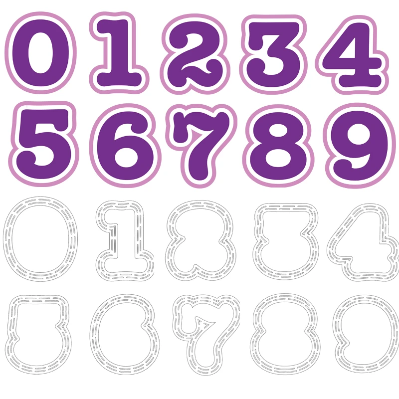 10cm large numbers 0 9 cutting dies plastic stencil paper card album making scrapbooking template handicraft new dies 2019 decor cutting dies aliexpress
