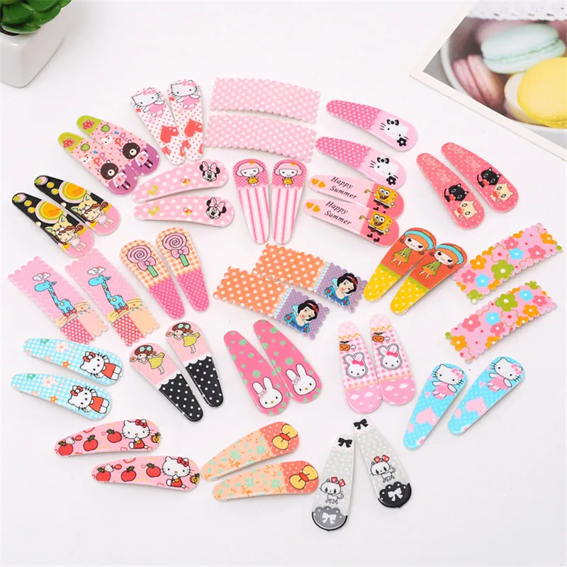 10 Pcs/lot Cute Hair Clip Kawaii Hairpin Flower Kids Barrettes Girl