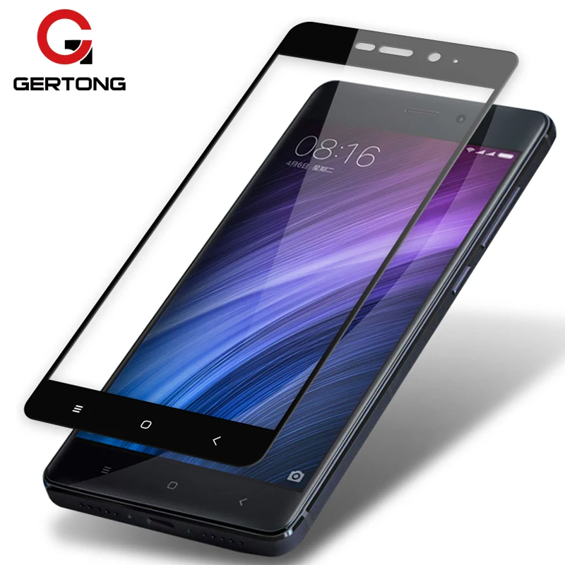 

GerTong Full Cover Screen Protector Tempered Glass for Xiaomi Redmi Note 4 Global 4X Pro 4A 3 5A Mi5s Plus Mi5 Mi4 Mi5C Mi A1 5X