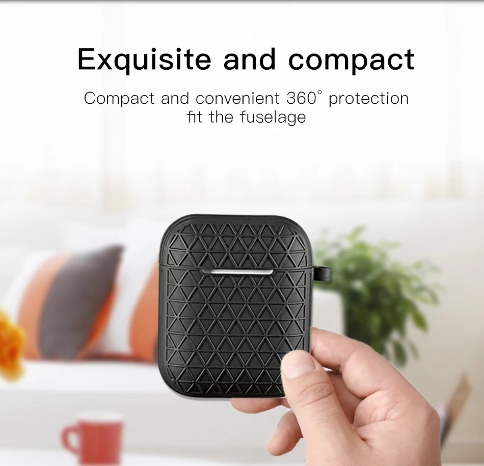!ACCEZZ TWS Bluetooth Wireless Earphone Cover For Apple Airpods Earphone Case Portable Headset Accessories Covers With Keychain (8)