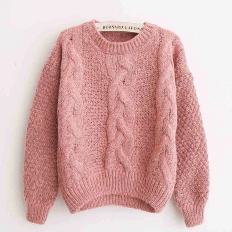 Danjeaner, осень, женский ретро короткий пуловер, круглый вырез, длинный рукав, Теплый Зимний вязаный джемпер, свитера, уличная одежда
