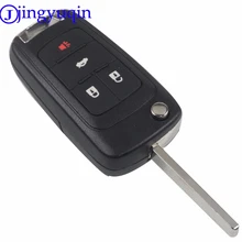 jingyuqin 4B Remote Flip Key Shell Case Cover For GMC For CHEVROLET Malibu Cruze Aveo Car Alarm Housing Keyless Entry Fob