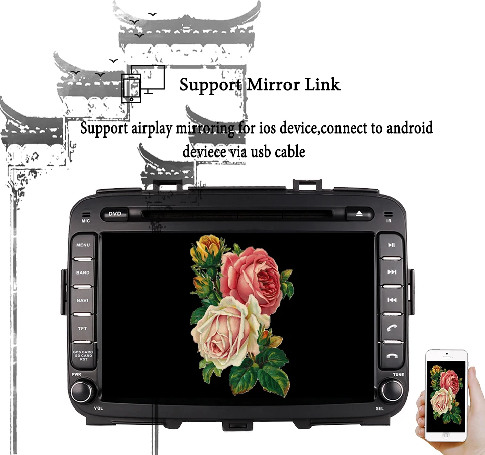 Discount Car Multimedia Player Android 9.0 64G GPS 2 Din car dvd player for  Kia Carens 2013 2014 2015 2016 2017 2018 wifi car radio DSP 2