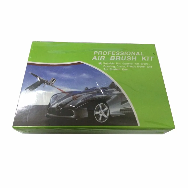 Pistola de ar Kit para Pintura Pinkiou Dupla Ação Agulha Airbrush Carros Bicicleta Tatuagens Aerográfico Tatuagem Máquina 0.3mm 14 Pinkiou dupla ação 0.3mm agulha airbrush kit
