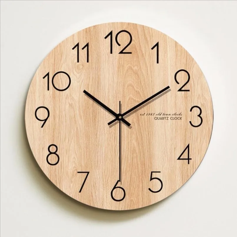

New Wall Clock 3D 30cm Circular Nordic Wall Clock Modern Design Super Mute Duvar Saati Large Size Wall Watch For Home Decoration