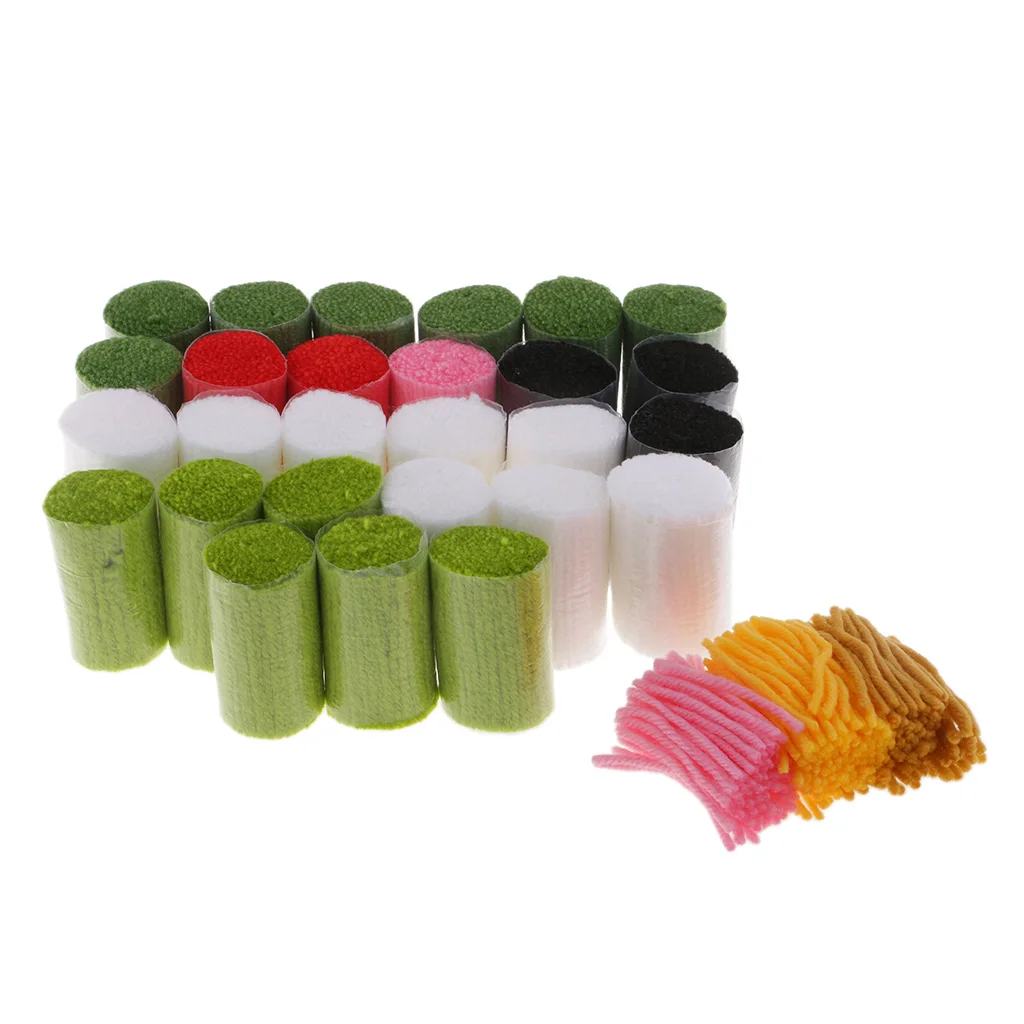 2 Sets Ladybug Latch Hook Rug Kits DIY Needlework Unfinished Crocheting Rug Yarn Cushion Mat  Embroidery Decorative Carpet