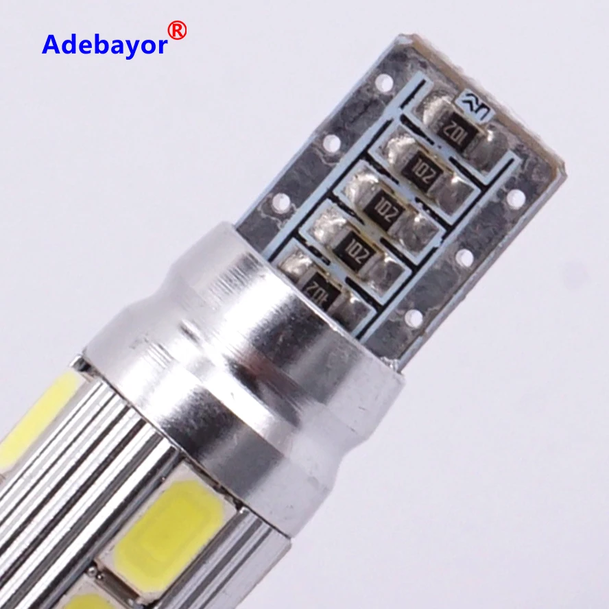 100 шт./лот T10 canbus светодиодный 10 SMD 5630 чип 501 W5W 194 ошибок автомобиля светодиодный объектив индикатор клин лампочка лампа