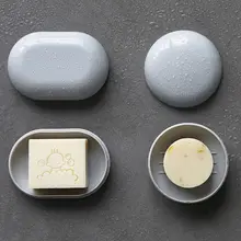 Круглый твердый пластиковый мыльный поднос, коробка для ванной комнаты, дренаж для мыла, блюдо для путешествий, портативный герметичный нескользящий держатель для мыла, органайзер для ванной комнаты