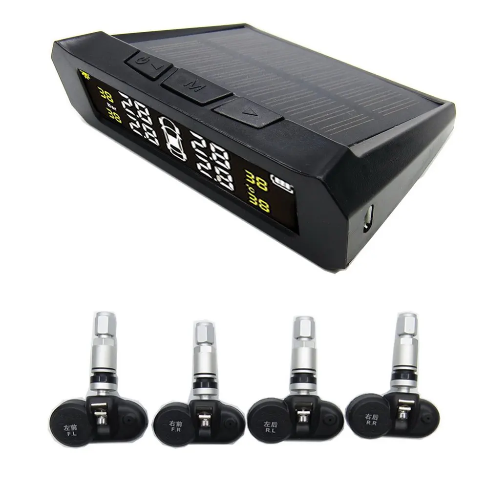 

For Steelmate Tp-s1i Tpms Tire Pressure Monitor System Wireless Solar-powered Display 4 Internal Sensors