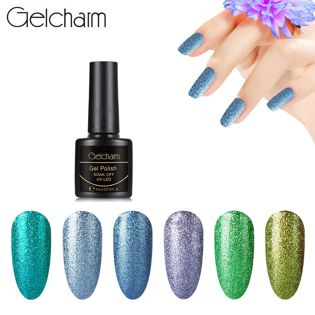 

Nail Gel 8ml Platinum Bling Glitter Gel Nail Polish Soak Off Semi Permanent Gel Varnish Nail Primer Base Top Hybrid Gel Nails