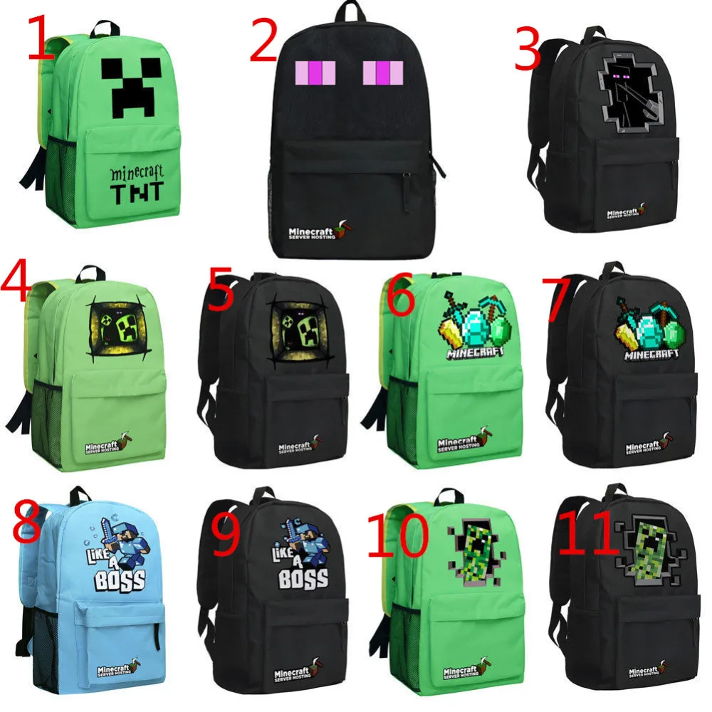 De Creeper mochila de dibujos animados para niños mochila de hombro para estudiantes mochila escolar regalo Navidad envío gratis|backpack advertising|gifts for company employeesgift name AliExpress