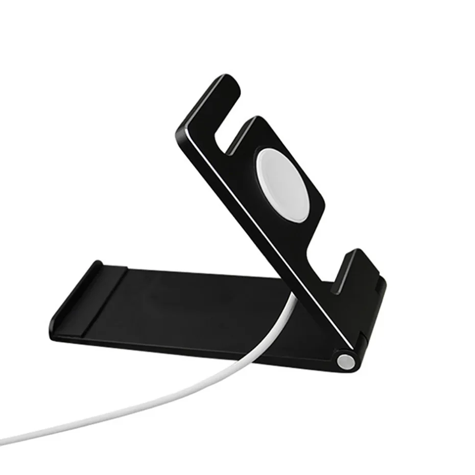 Universal Smartphone Stand Holder Angle Adjustable Charging Stand For Apple Watch 1 2 3 4 Foldable Aluminium Alloy Tablet Holder (4)