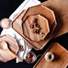 Platos creativos de madera de Acacia, bandeja octogonal rectangular para comida, postre, té, vajilla de cocina, vajilla para exteriores ► Foto 3/6