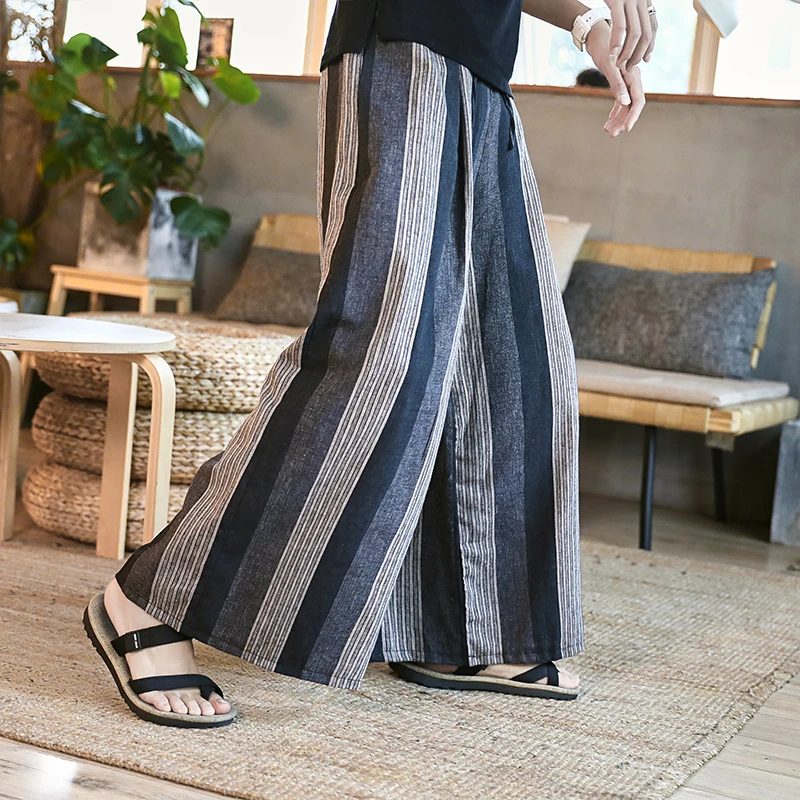 2019 Summer Men Pants Loose Cotton Linen Wide Leg Casual Pant Male Fashion Harem Trousers High Quality 2019 Summer Men Pants Loose Cotton Linen Wide Leg Casual Pant Male Fashion Harem Trousers High Quality