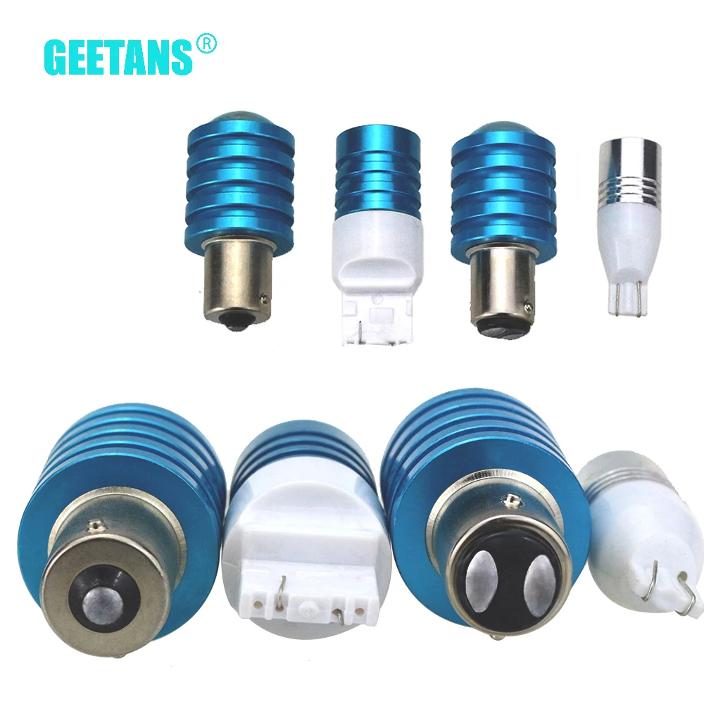 

GEETANS 2pcs T10 1156 BA15S 1157 BA15D T20 7440 7443 S25 LED Brake Light reverse Car Adapter bulb Auto reversing Signal Light E