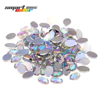 

Craft Art Decorations 6x8mm 5000pcs Flatback Oval Faceted AB Colors Shiny Stones DIY Nails Art Phone Cases Garments Supplies
