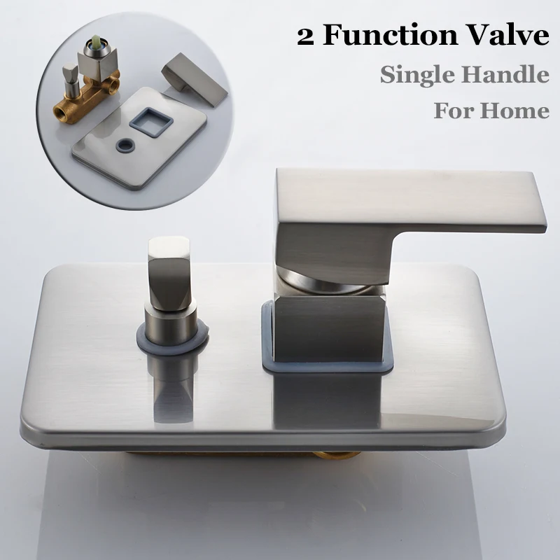 ULGKSD Bathroom Accessories Bathroom Shower Mixer Valve One/ Two/ Three Ways Single Handle Wall Mount Para Shower Faucets