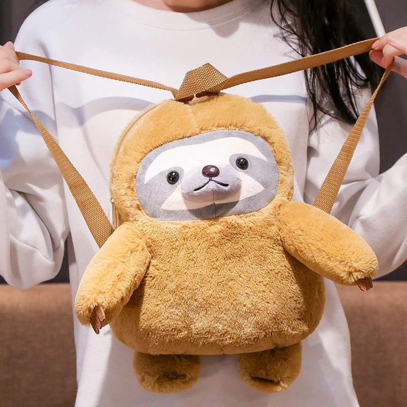 1 шт. Детский Рюкзак Kawaii Ленивец для путешествий, сумки, маленькие плюшевые игрушки для детей, студенческие игрушки для девочки, мальчика, ребёнка, мягкие плюшевые подарки на день рождения