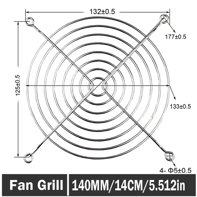 

Gdstime 140mm Metal Fan Guard Protective Grill for PC Ventilator