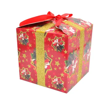 

Fascinating cube shaped personalised favor box christmas decoration gift box for children