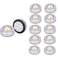 BRIDAY гардероб свет 12 шт Светодиодный Батарея-питание Беспроводной ночного света Стик Нажмите сенсорный светильник Стик-на толчок света для шкафов кабина