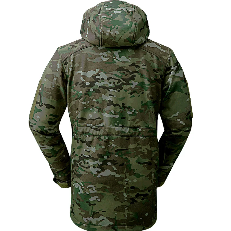 Mens Camouflage Multi Pocket Softshell Camo Jacket