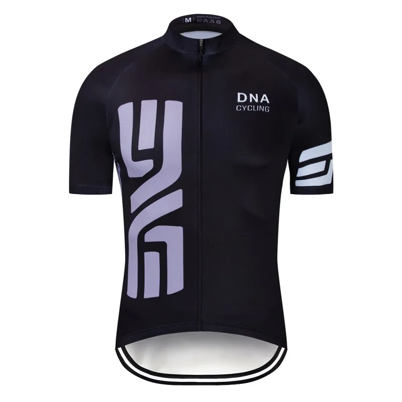 Black DNA Cycling Team Jersey Bike Set Short Sleeves Mens Quick Dry Bicycle Wear Suit Maillot Culotte Clothing 12D Gel Pad - Цвет: Shirt