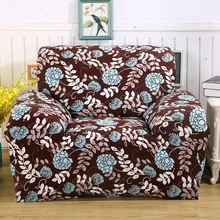Braun universal stretch sofa abdeckung für 4 jahreszeiten, drei vier sitz elastische sofa abdeckung für wohnzimmer, blau fowers