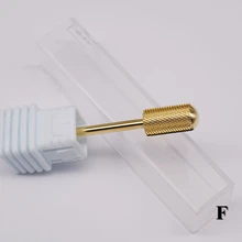 Супер хорошо! Карбида Золотой Покрытие Ногтей Бурильные долото Ротари Burr для электрических Маникюр машины педикюр Напильники маникюрный салон Инструменты