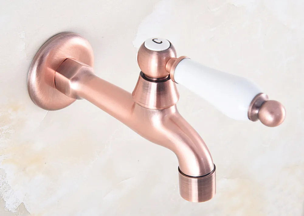 

Antique Red Copper Outdoor Faucet Garden Water Tap / Mop Pool Faucet / Laundry Sink Cold Water Tap Bidcock Faucet Bav325
