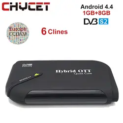 Chycet мини-dvb S2 + ОБЫЧНЫЙ cccam Бесплатная IP ТВ спутниковый ТВ приемник Поддержка Wi-Fi Bluetooth 4,0 1080 P HD DVB-S2 телеприставке