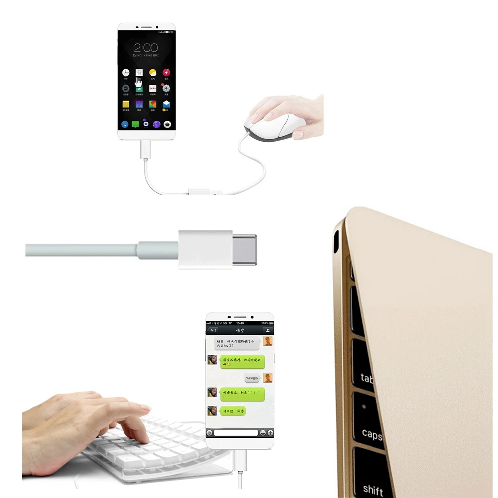 Реверсивный дизайн USB 3 1 type C штекер к женскому OTG кабель для передачи данных MacBook