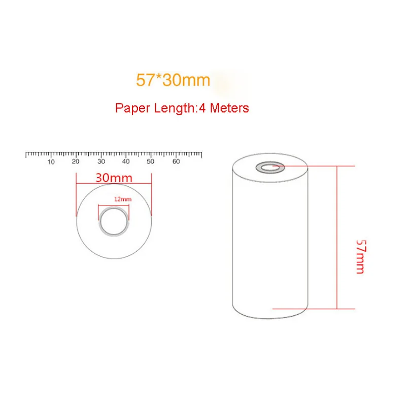 5Pcs Thermal Paper POS Cash Register Receipt Roll For 57mm* 30mm 58mm Printer