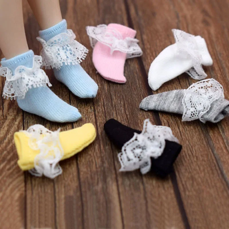 

2018 New Arrival Cute 1/6 Doll's Short Socks for Blyth, Licca, Azone, Momoko, Barbies Doll Clothes Accessories