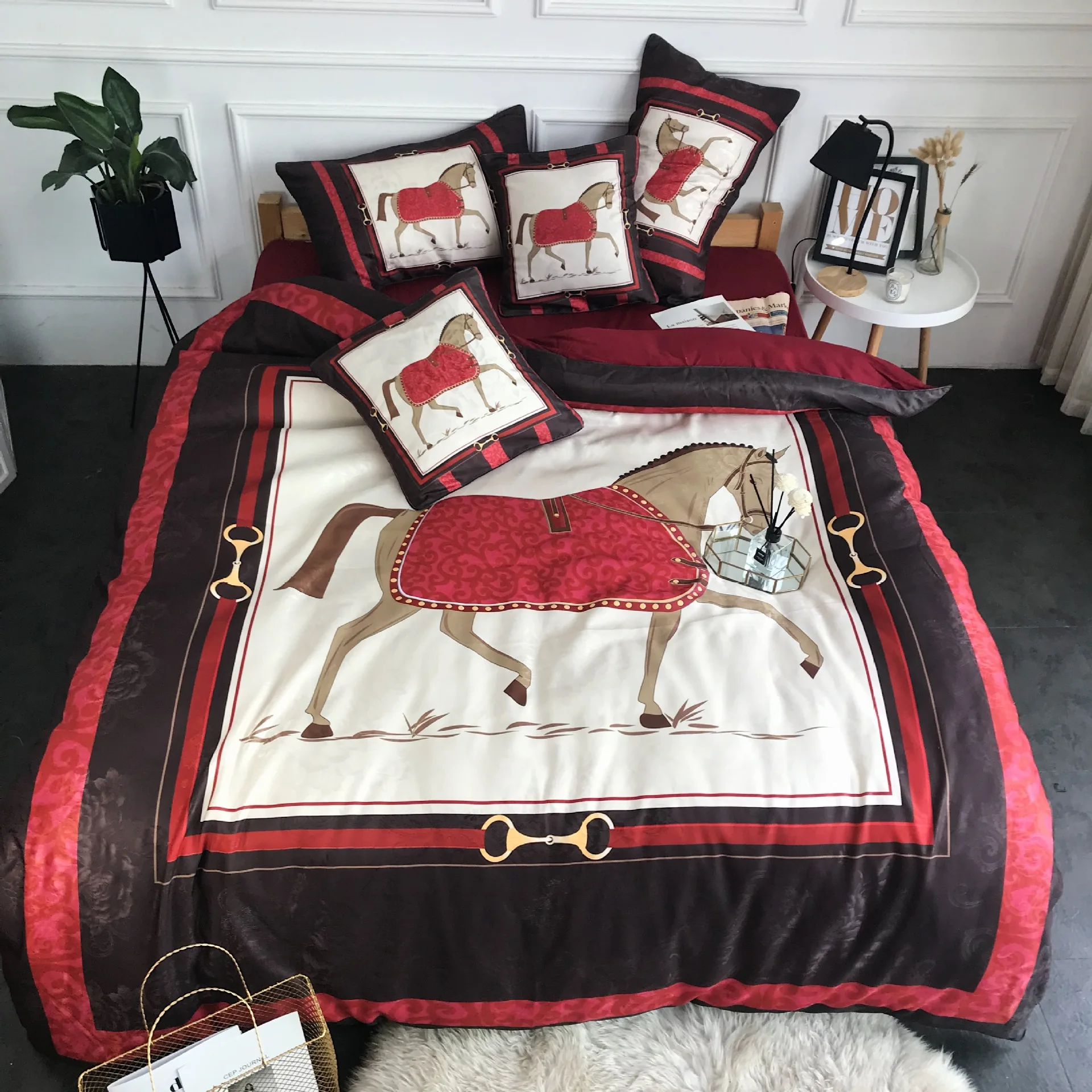 الفاخرة الحرير طقم فراش من الحرير 4 قطعة AB الجانب أوراق زهرة النحل غطاء لحاف المخدة شقة مزودة ملاءات المنسوجات المنزلية المفرش الفاخرة الحرير طقم فراش من الحرير 4 قطعة AB الجانب أوراق زهرة النحل غطاء لحاف المخدة شقة مزودة ملاءات المنسوجات المنزلية المفرش