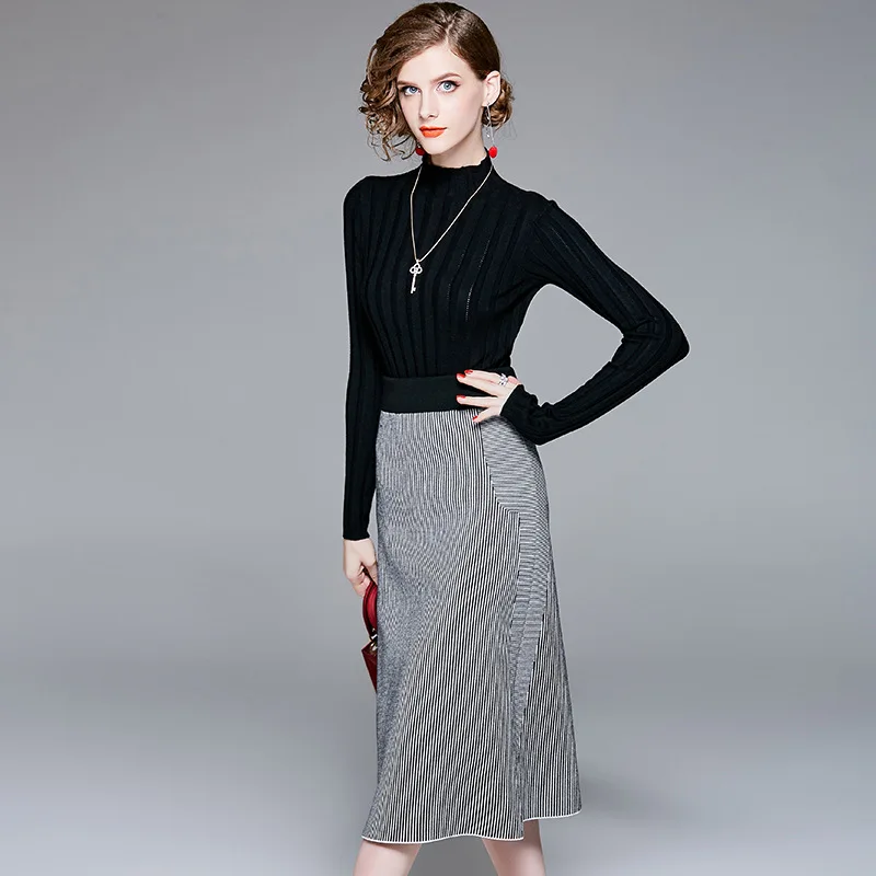 Solid half turtleneck elastic knit basic sweater shirts 2018 new long sleeve women autumn slim sweater